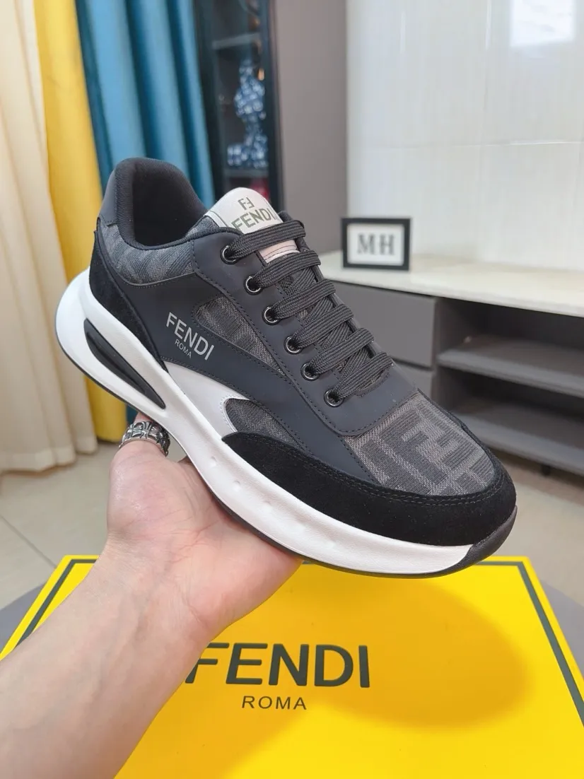 Men's men's shoes💰440🌹🌹[FENDI] Best-selling official website world premiere🔝Men's high-end brand of high-end shoes official website latest series: uppers are made of imported cowhide with specially designed fabrics➕mesh breathable lining. Make walking more convenient and comfortable! Compared with the official quality, Midea’s 1:1 replica. Create a fashionable personality to set off your uniqueness! A must-have for trendy men! Classic style. Men's sizes: 38-44.